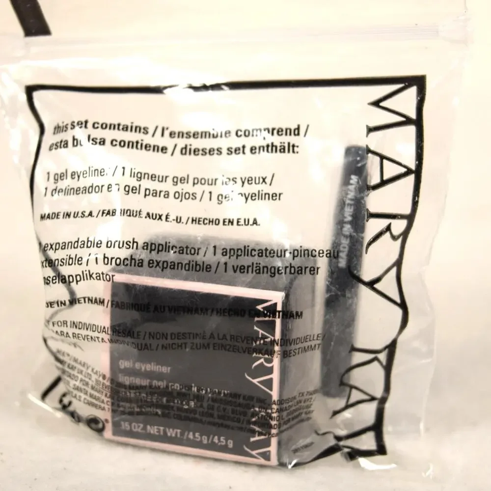Mary Kay Jet Black #085705 Gel Eyeliner & Applicator .15 oz New in Box NIB - Picture 8 of 8